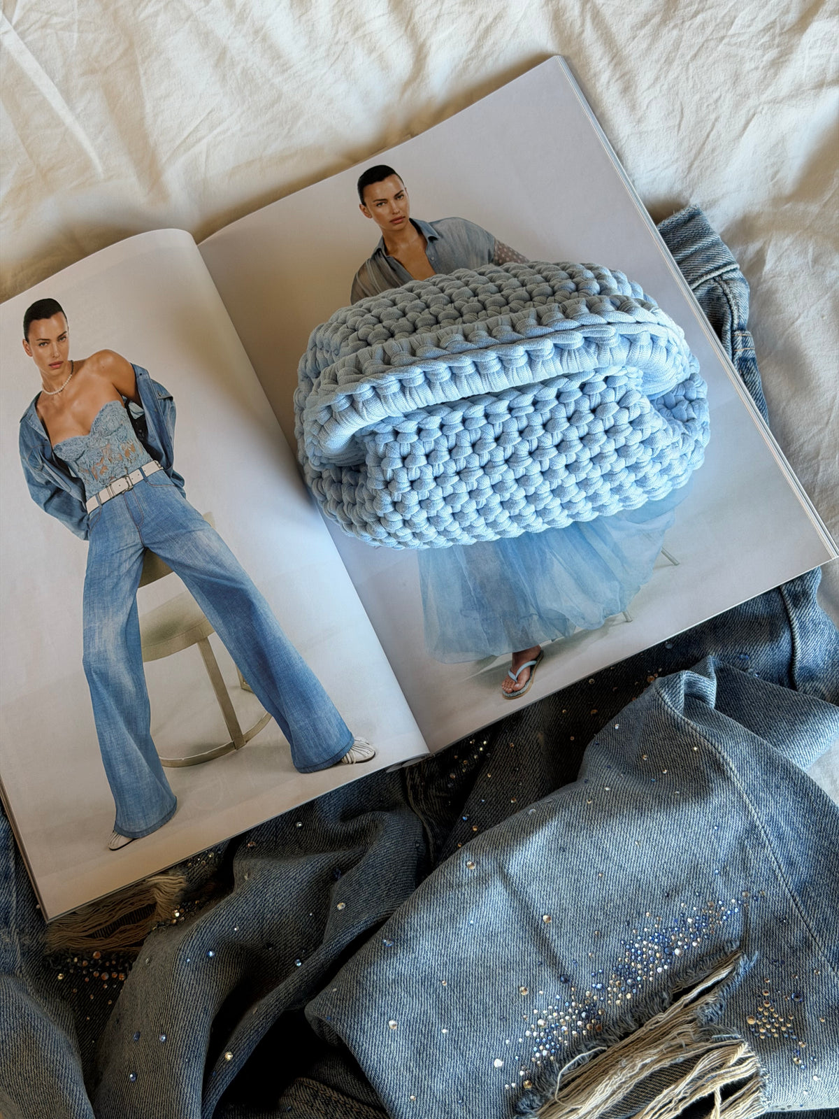 CLOUD bag mini// celeste baby con manico