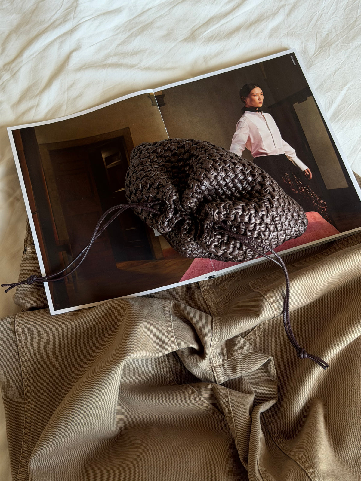 BUBBLE bag standard// ecopelle cioccolato