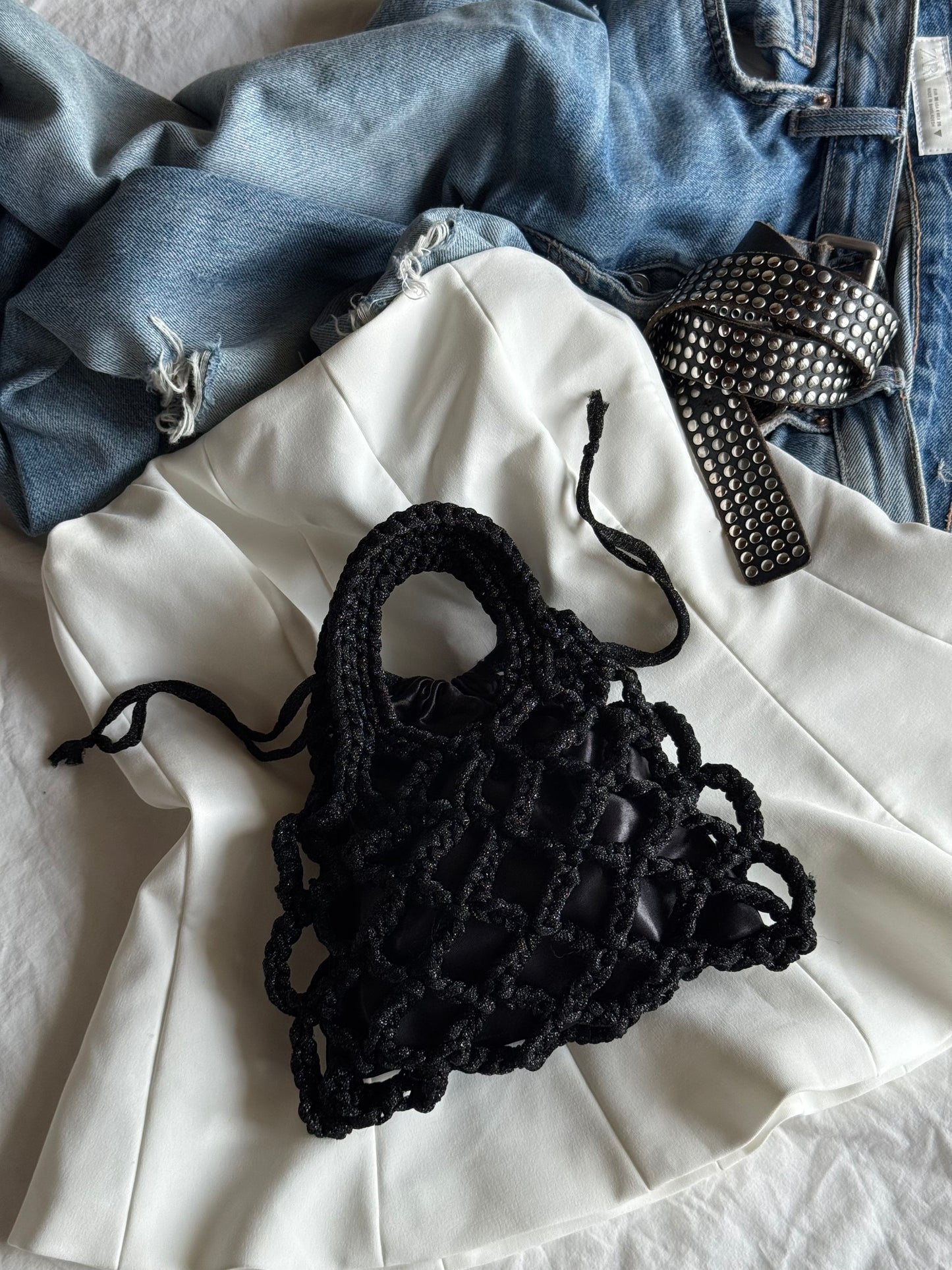LOOM bag mini// nera lurex