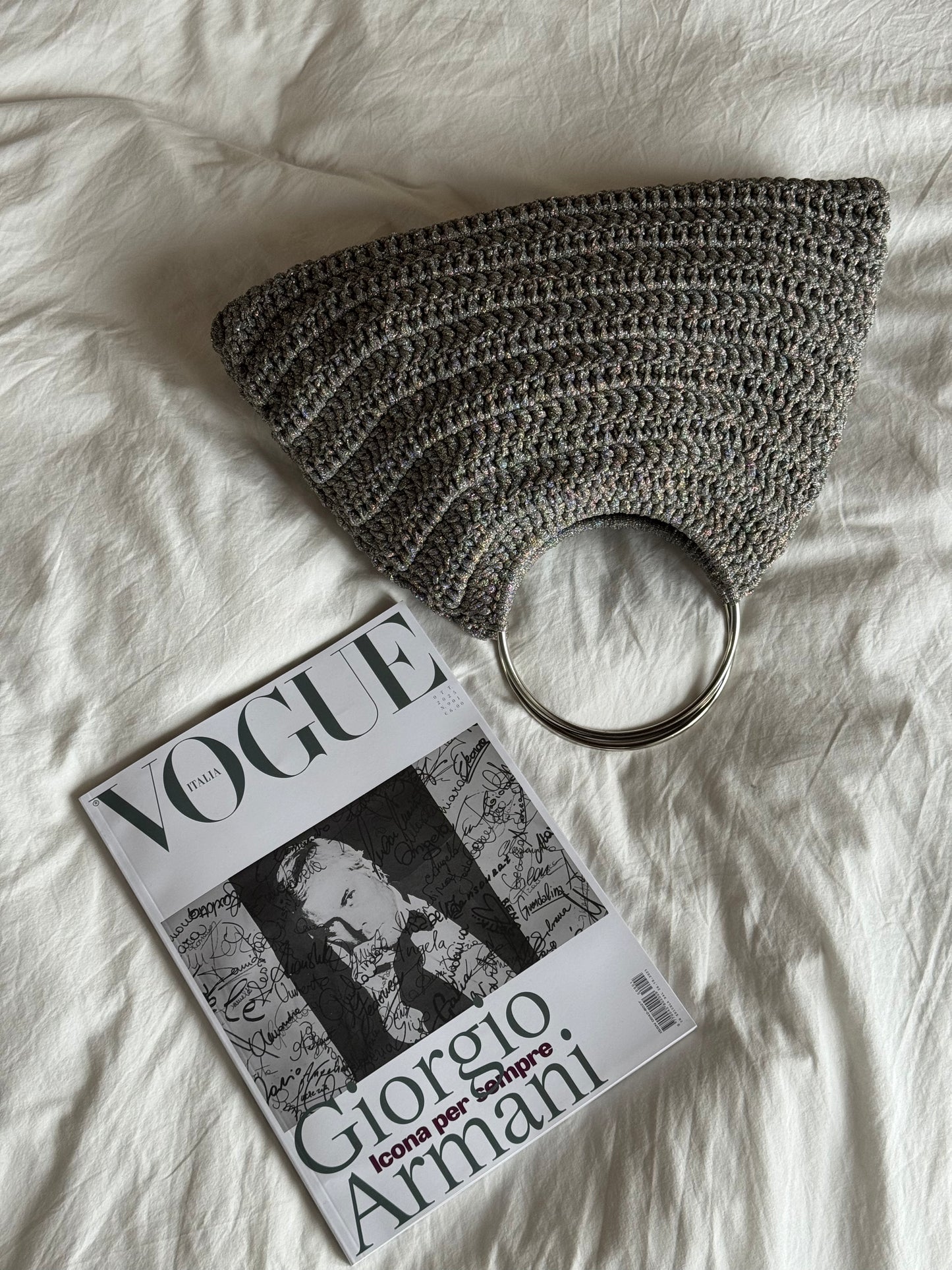 SHELL bag standard// grigia lurex