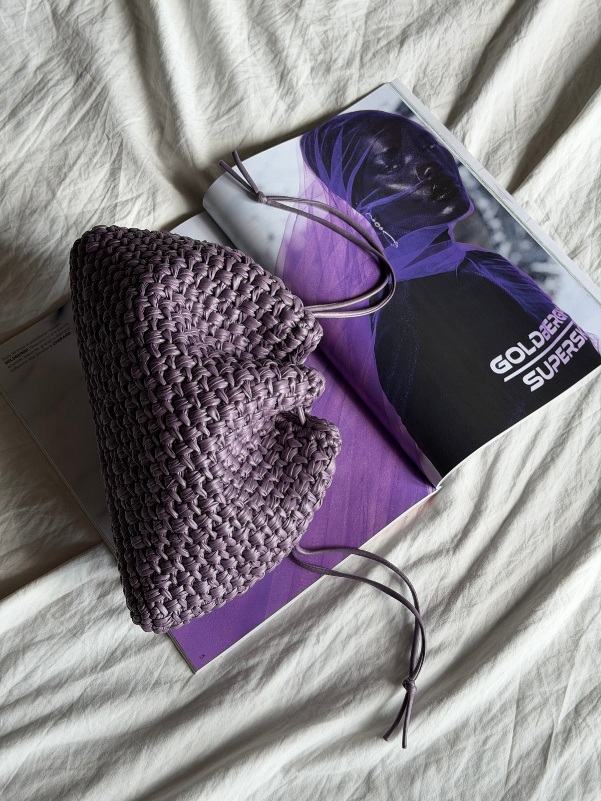 BUBBLE bag maxi// ecopelle violetta