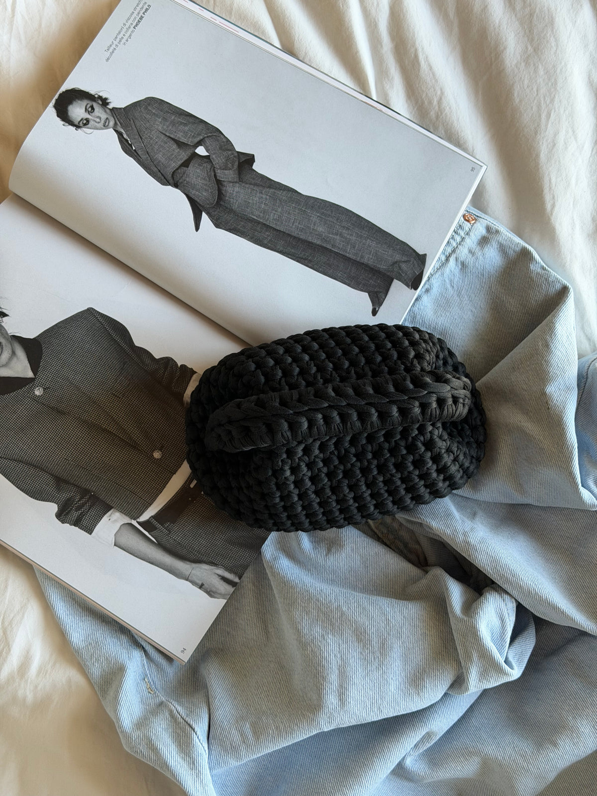 CLOUD bag mini// nera con manico