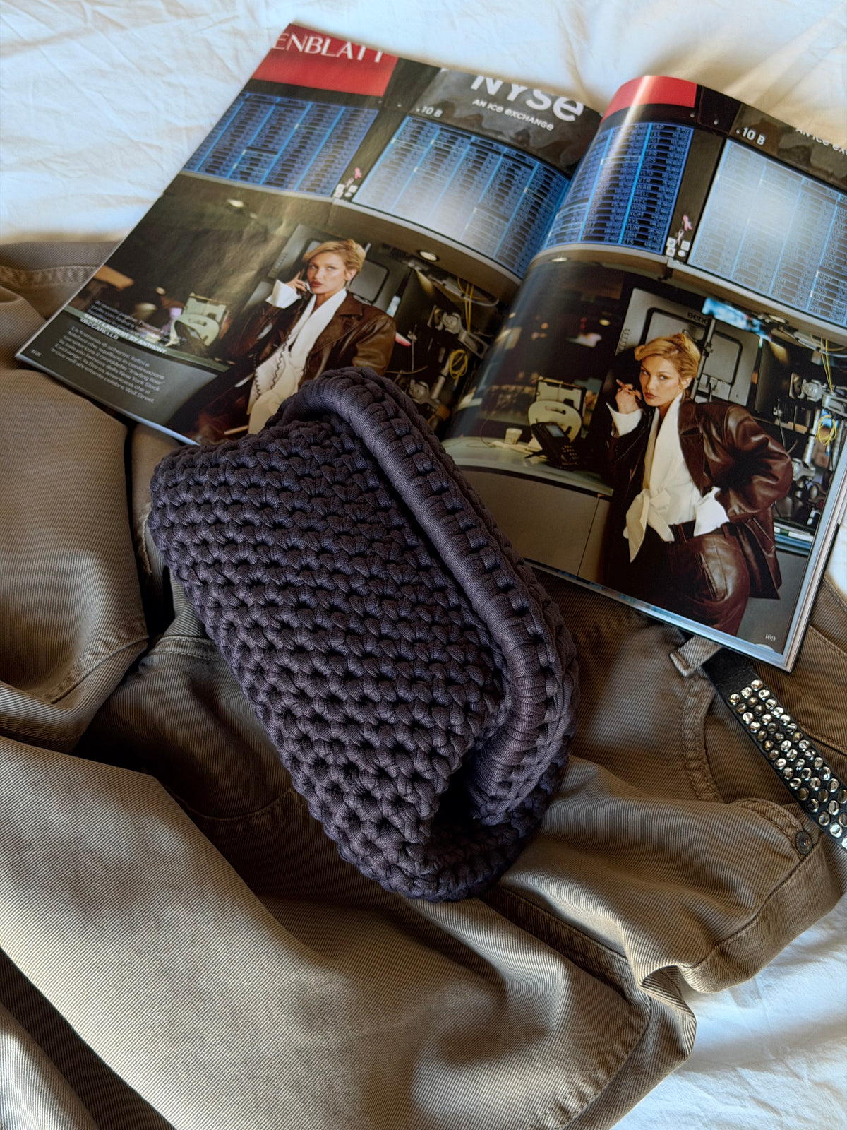 CLOUD bag standard// marrone cioccolato con manico
