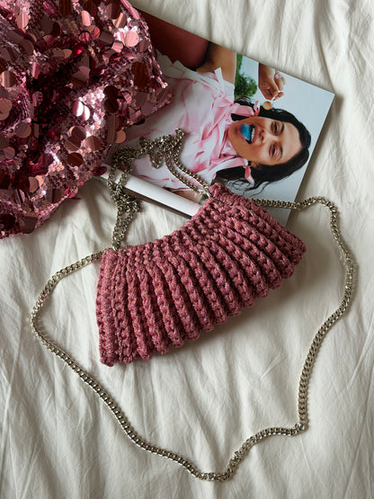 BONBON bag mini// rosa lurex