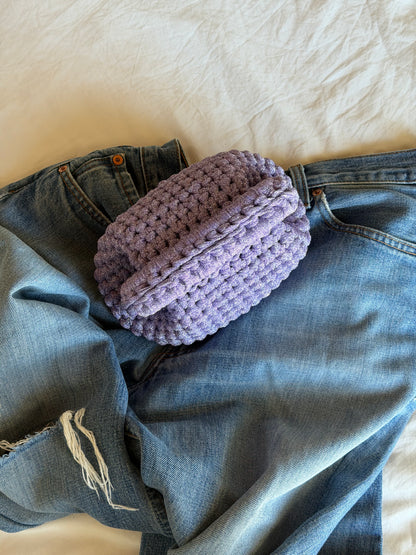 CLOUD bag mini// lilla lurex con manico