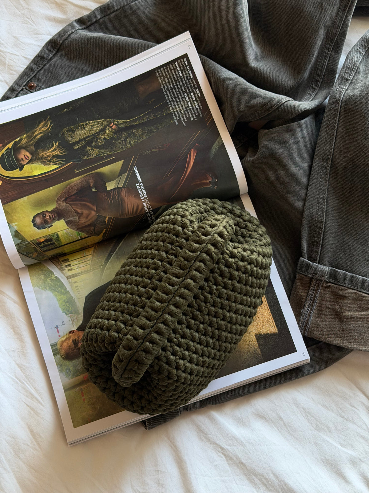 CLOUD bag standard// verde militare con manico