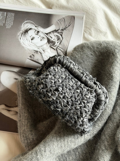 CLOUD bag standard// denim grigio con manico