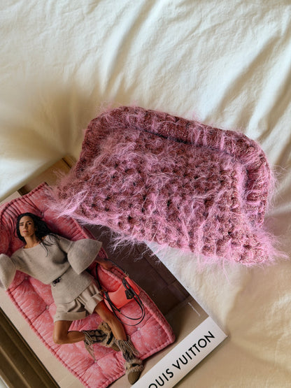 FLUFFY CLOUD bag standard// rosa lurex con manico
