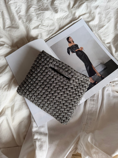 MINOU bag standard// grigia chiara lurex