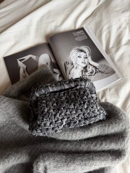 CLOUD bag standard// denim grigio con manico