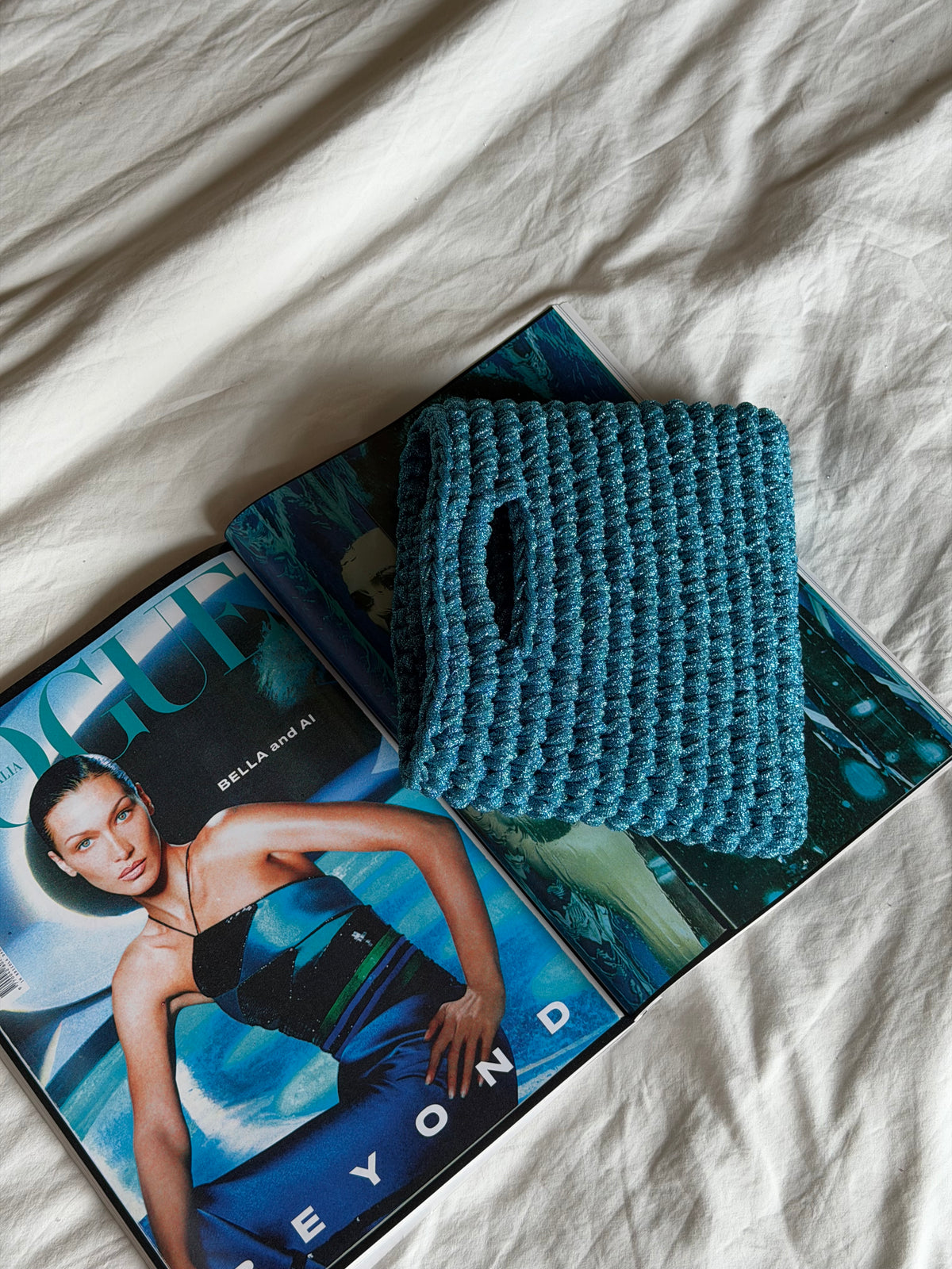 MINOU bag standard// acqua lurex