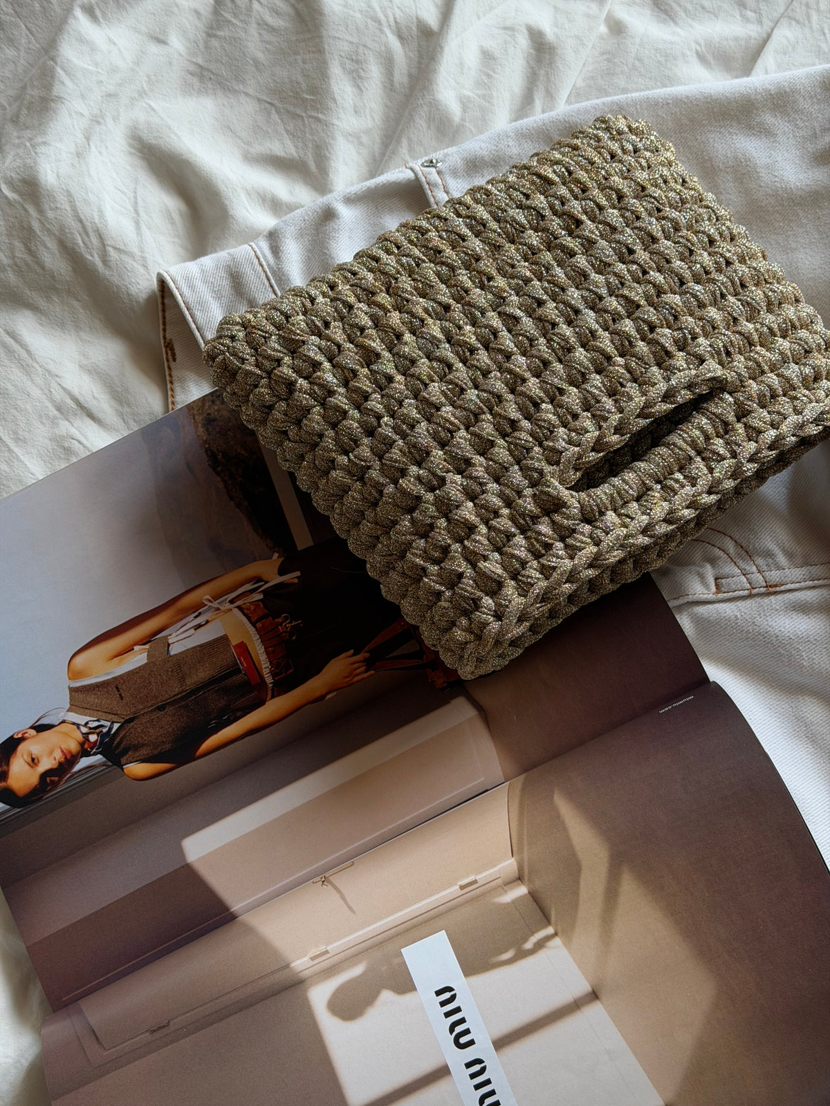 MINOU bag standard// sabbia lurex
