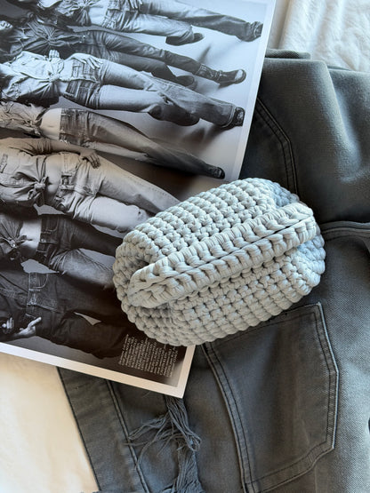 CLOUD bag mini// grigia chiara con manico