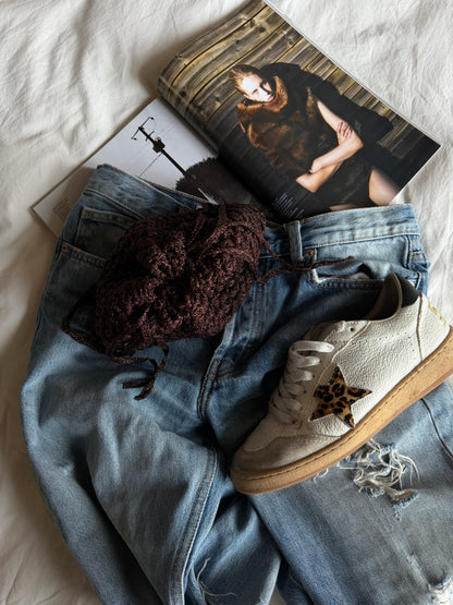 BUBBLE bag mini// marrone lurex