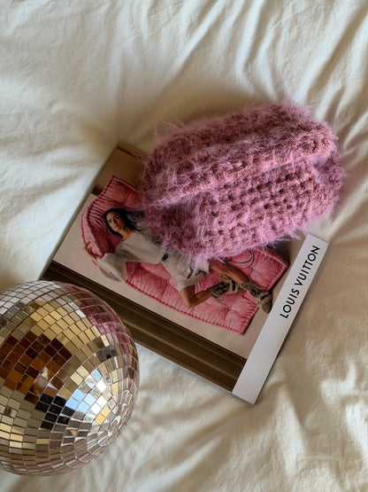 FLUFFY CLOUD bag standard// rosa lurex con manico