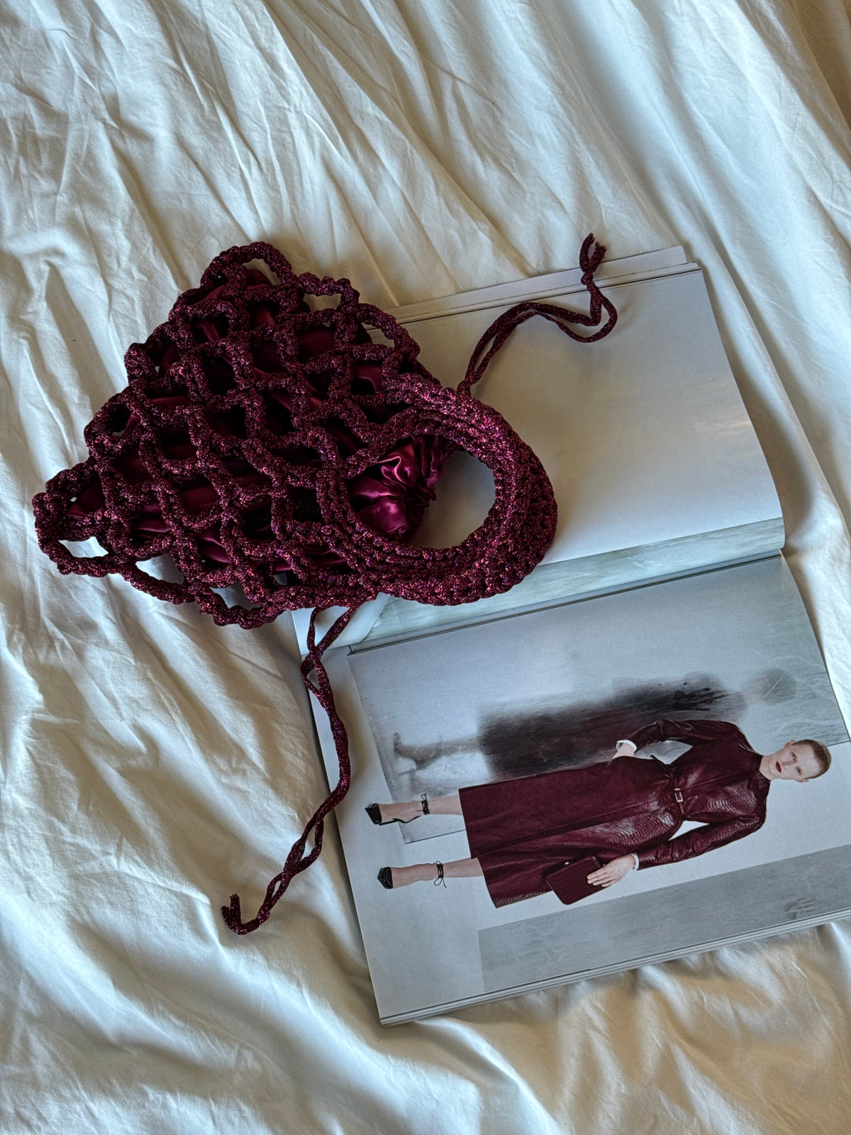 LOOM bag standard// Bordeaux lurex