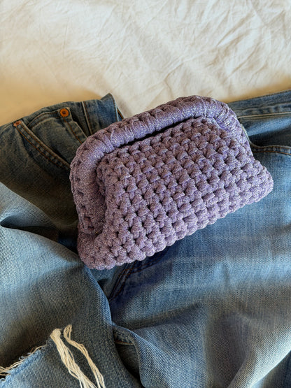 CLOUD bag mini// lilla lurex con manico