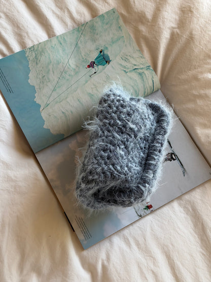 FLUFFY CLOUD bag standard// azzurra lurex con manico