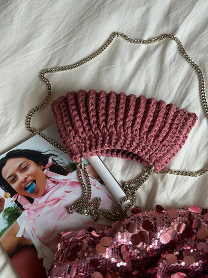 BONBON bag mini// rosa lurex