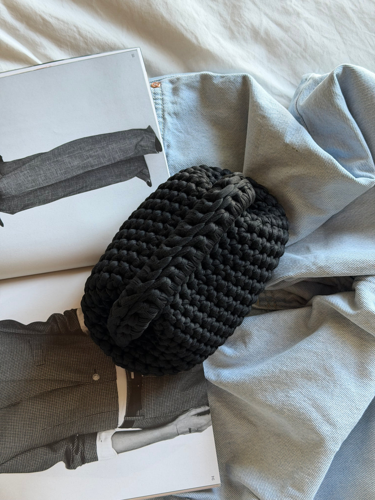 CLOUD bag mini// nera con manico