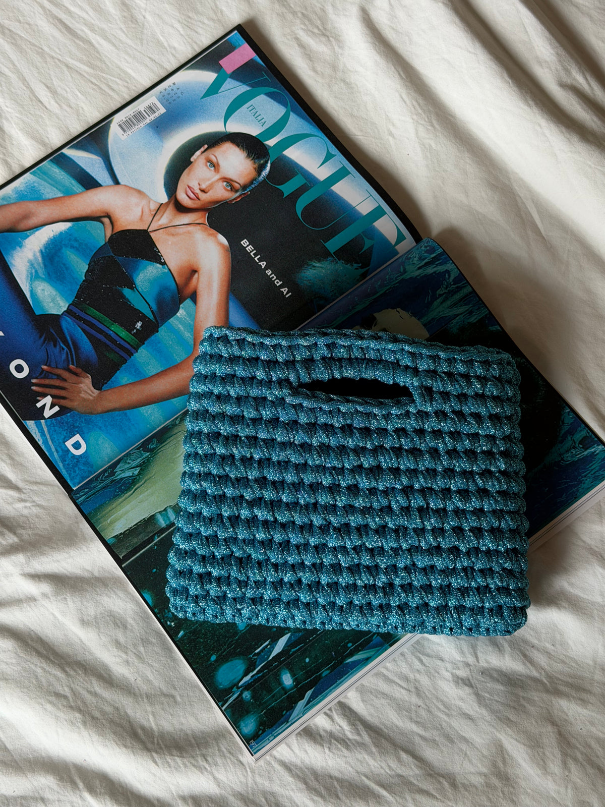 MINOU bag standard// acqua lurex