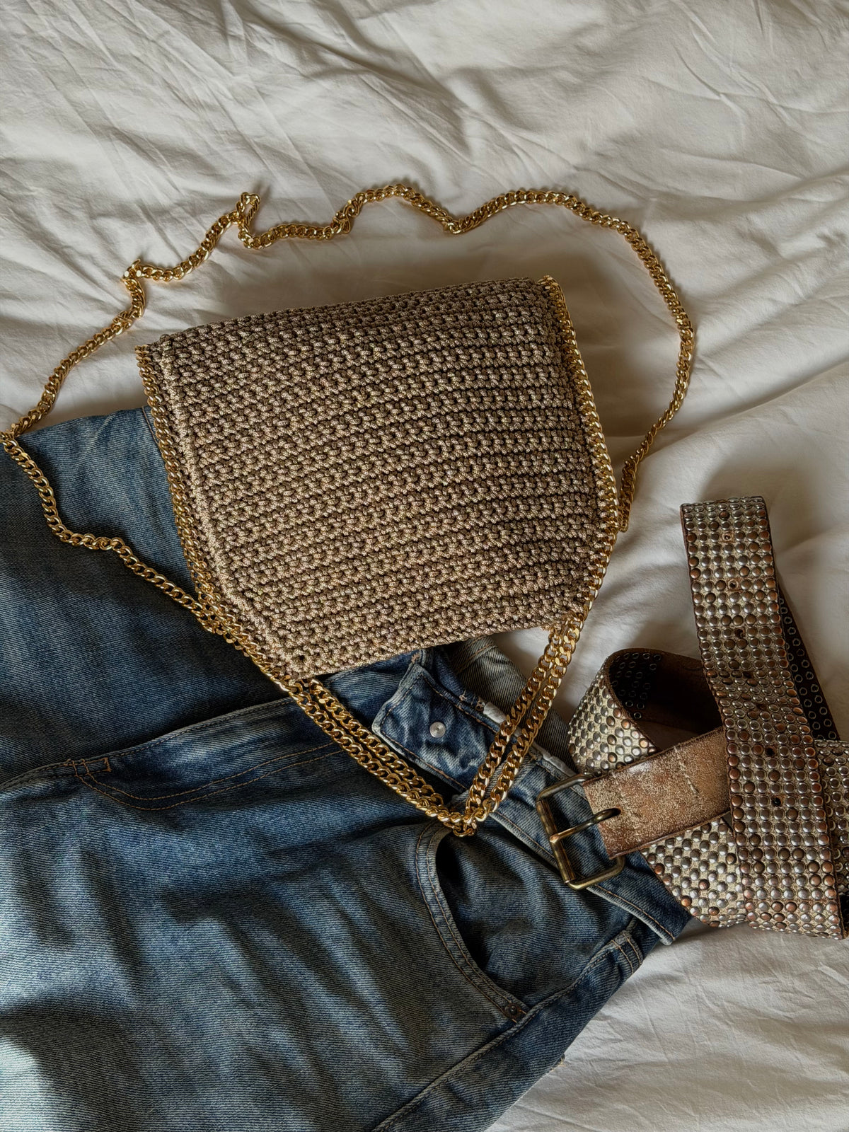 STAR bag standard// nocciola lurex