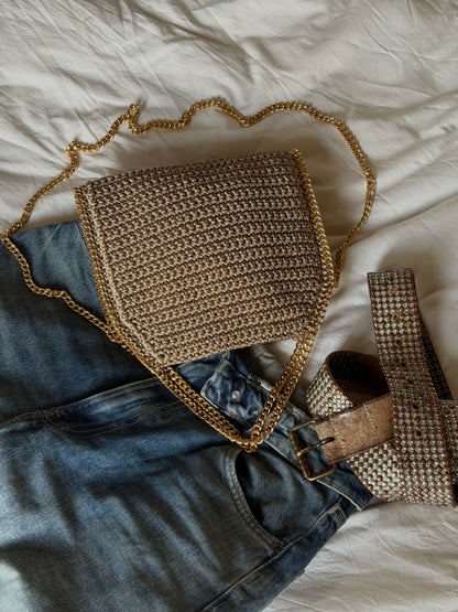 STAR bag standard// nocciola lurex