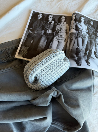 CLOUD bag mini// grigia chiara con manico