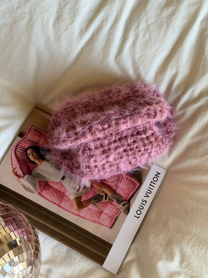 FLUFFY CLOUD bag standard// rosa lurex con manico