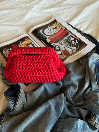 CLOUD bag standard// rossa con manico