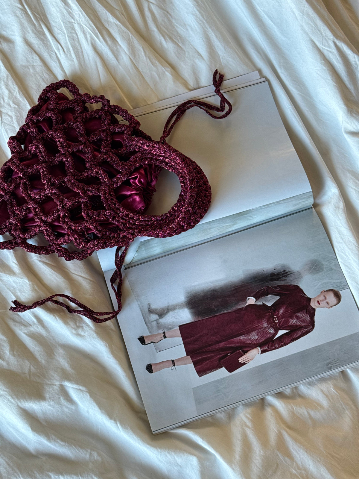 LOOM bag standard// Bordeaux lurex