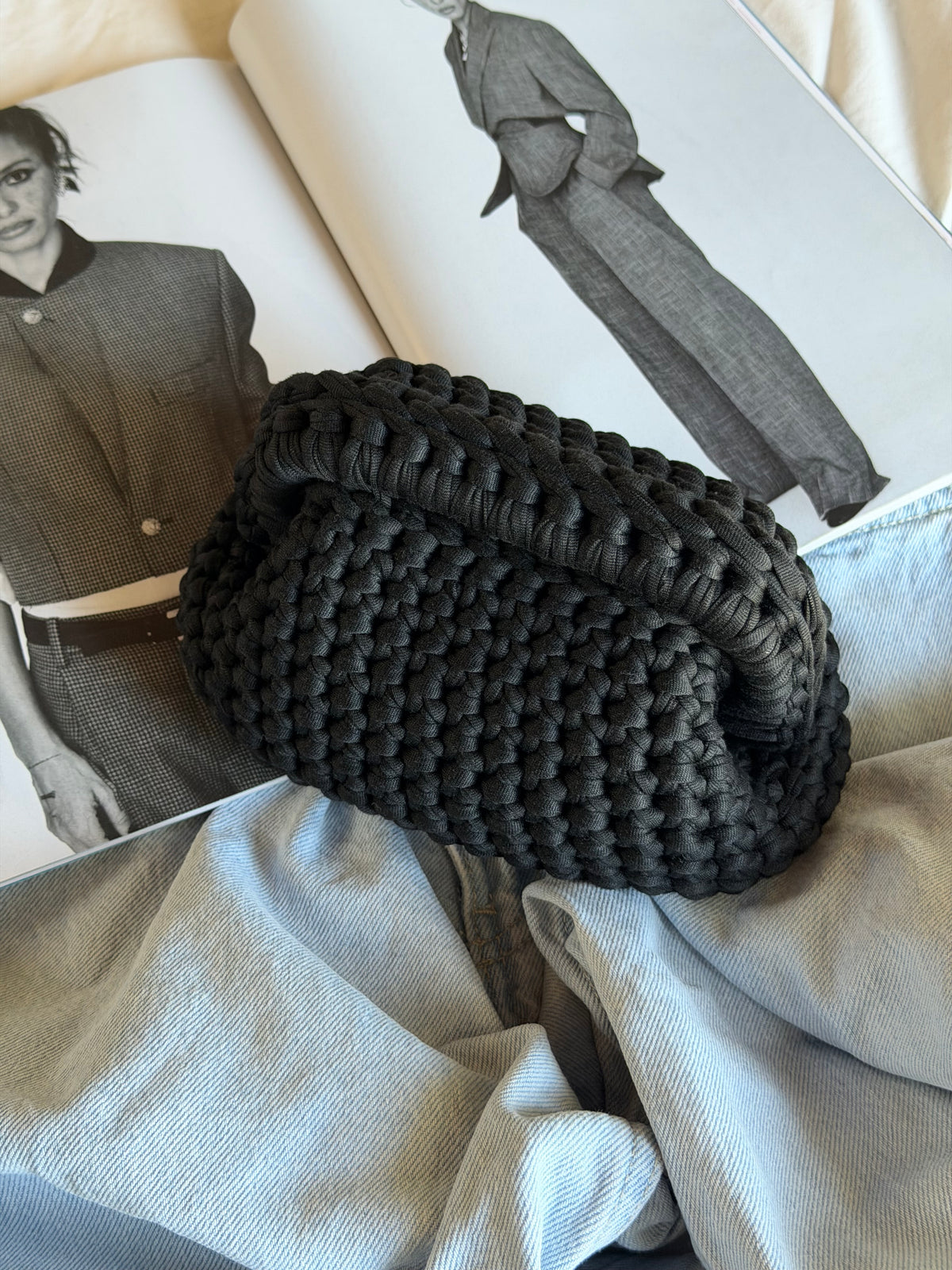 CLOUD bag mini// nera con manico