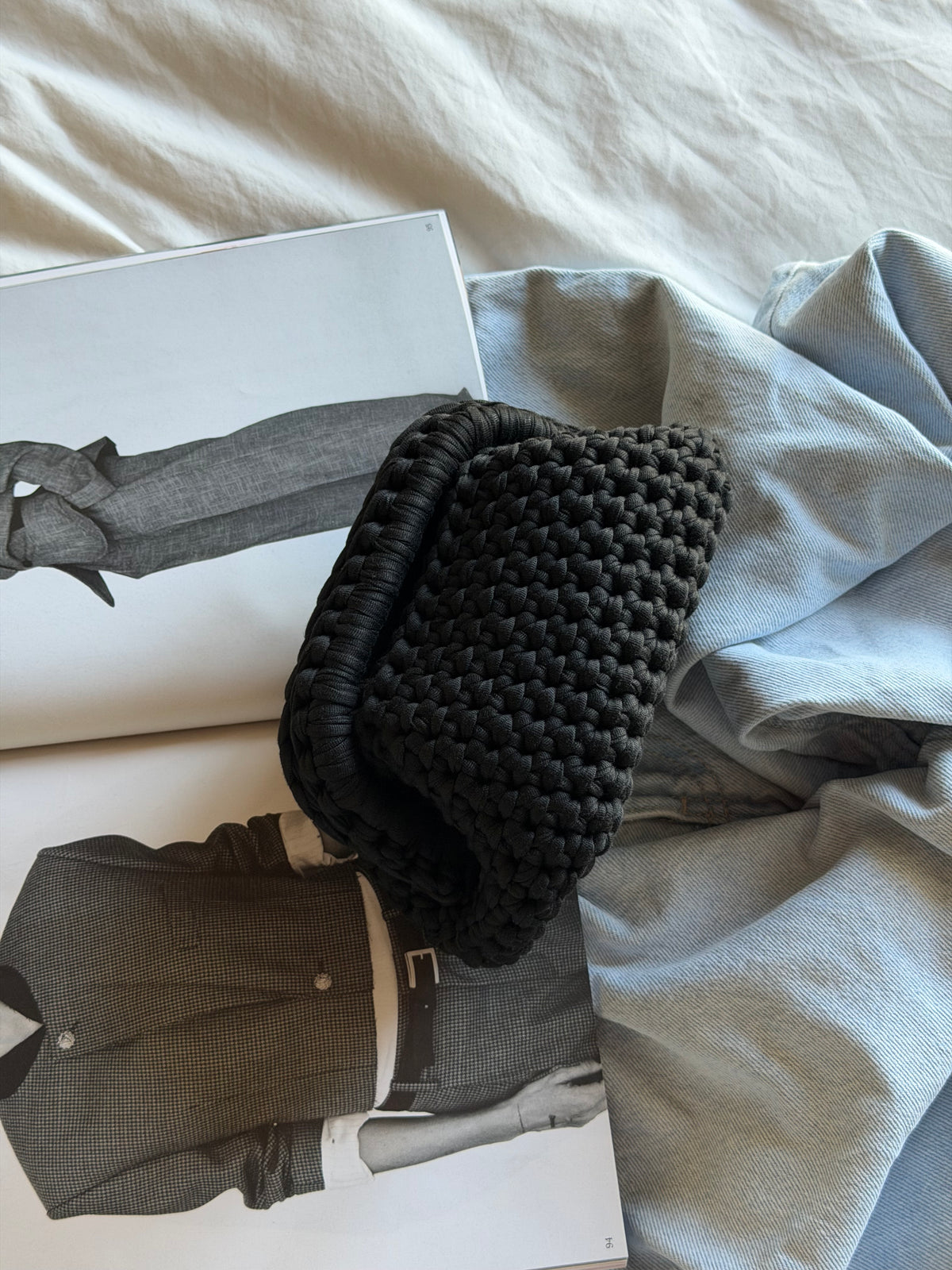 CLOUD bag mini// nera con manico