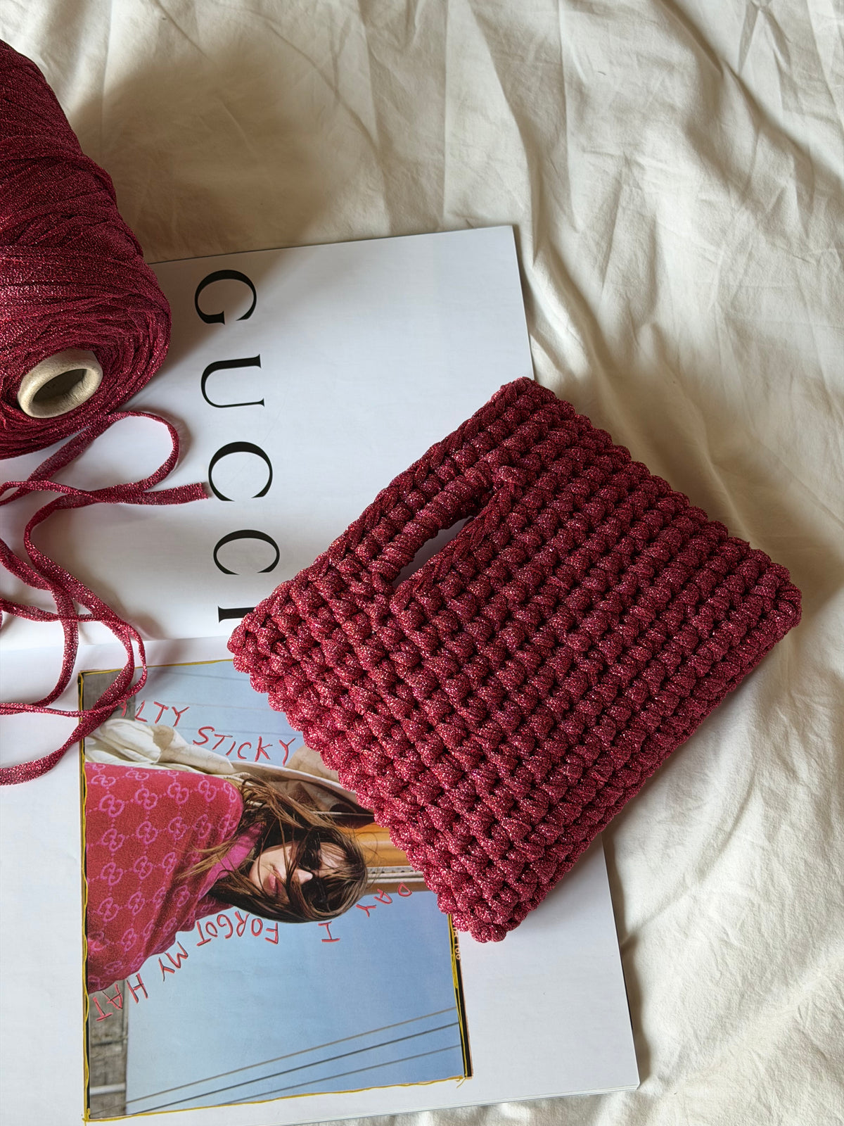 MINOU bag standard// fucsia lurex