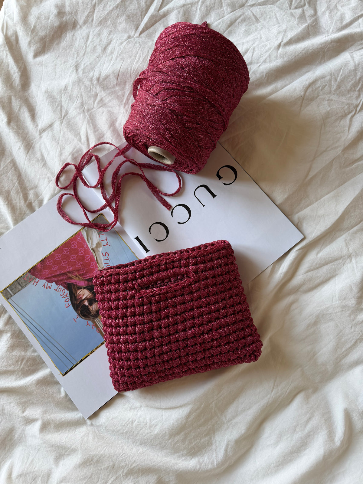 MINOU bag standard// fucsia lurex
