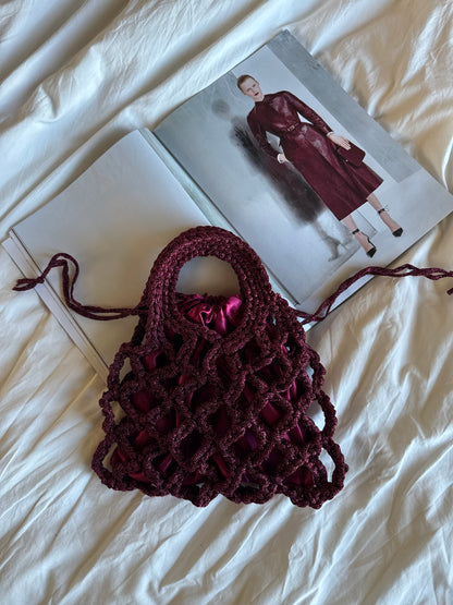LOOM bag standard// Bordeaux lurex