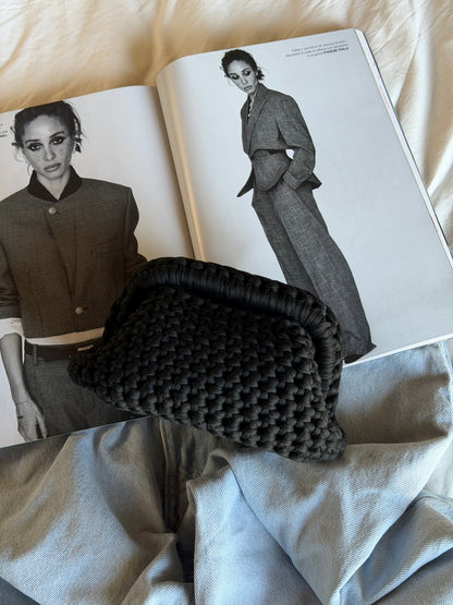 CLOUD bag mini// nera con manico