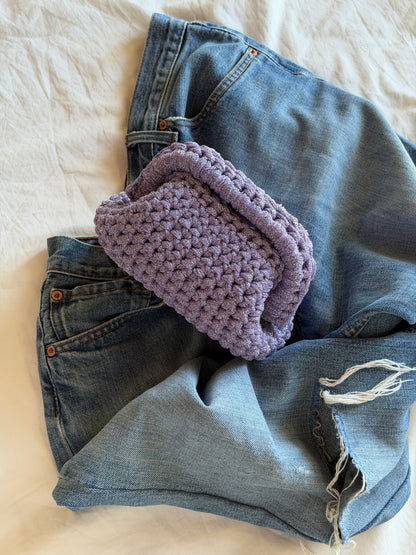 CLOUD bag mini// lilla lurex con manico