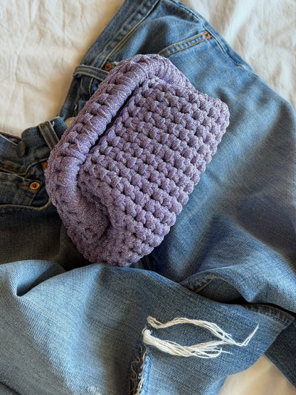 CLOUD bag mini// lilla lurex con manico