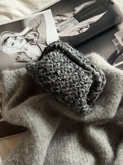 CLOUD bag standard// denim grigio con manico