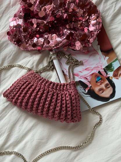 BONBON bag mini// rosa lurex