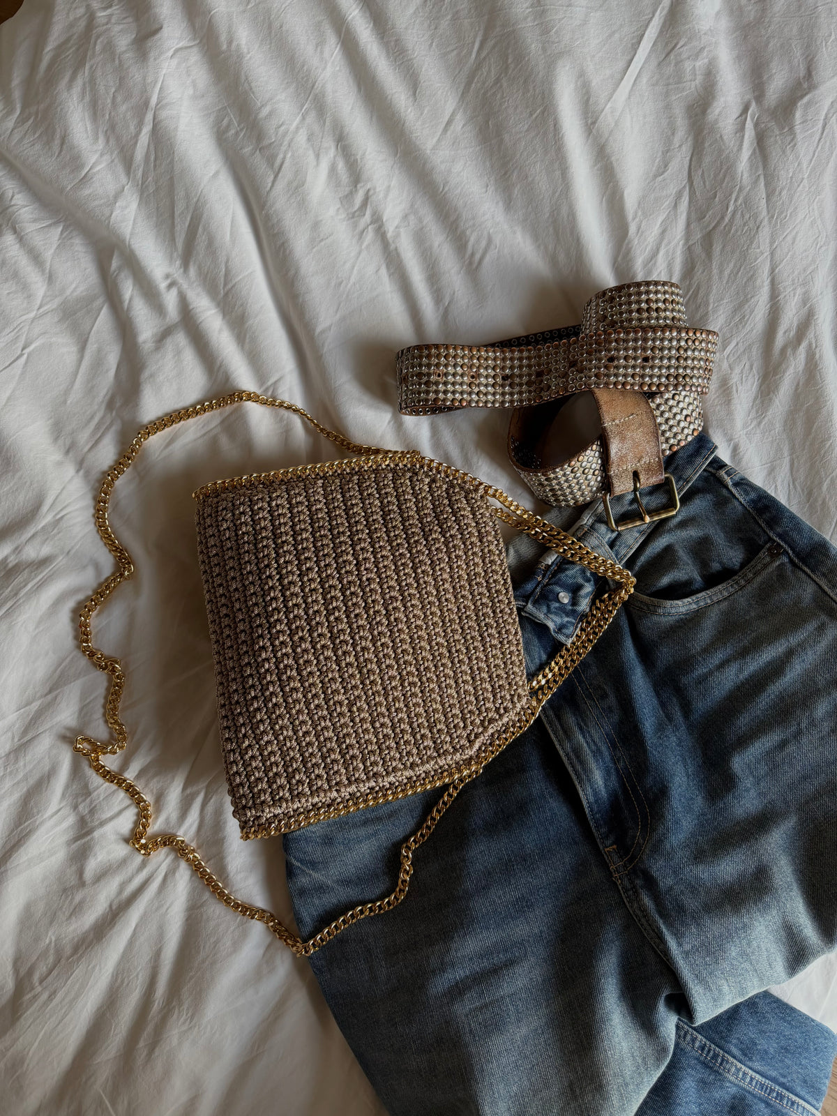 STAR bag standard// nocciola lurex
