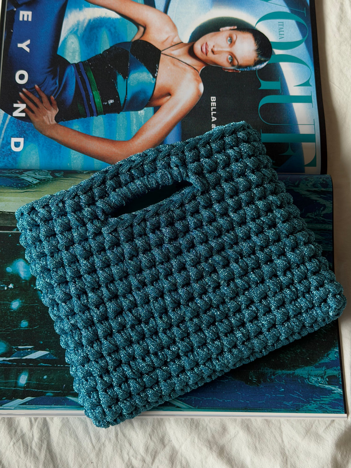 MINOU bag standard// acqua lurex