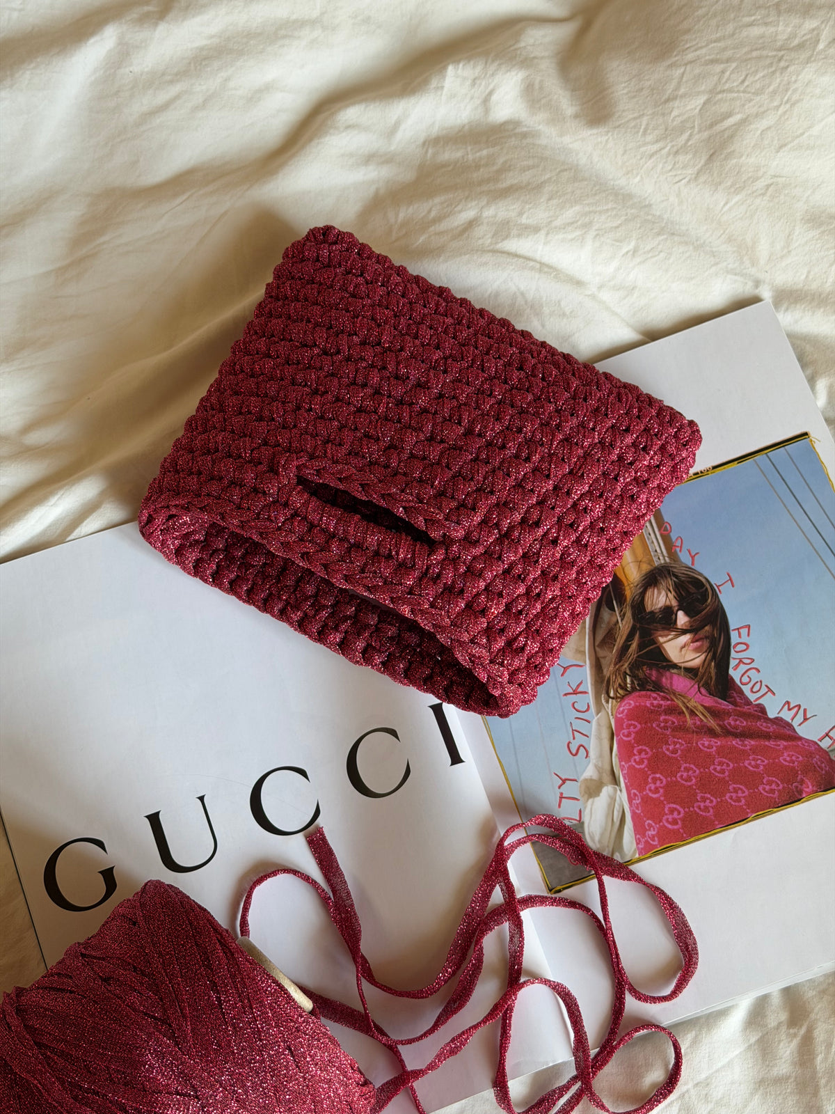 MINOU bag standard// fucsia lurex