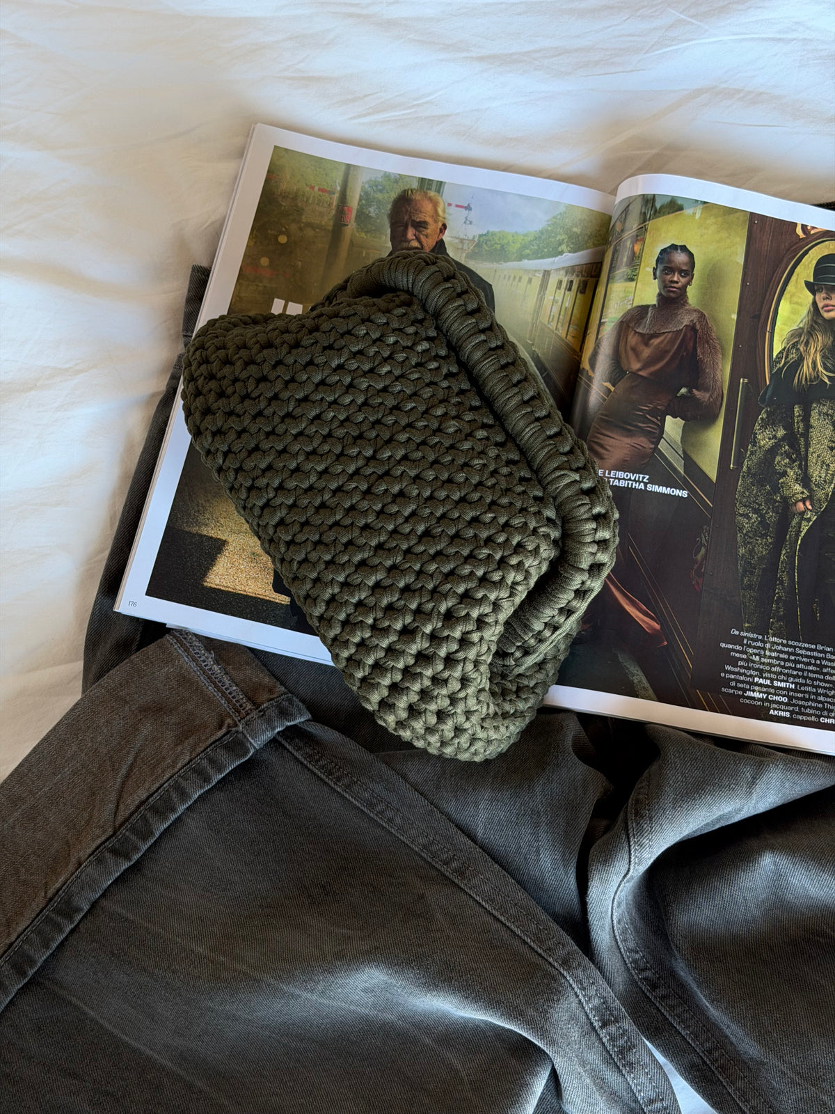 CLOUD bag standard// verde militare con manico