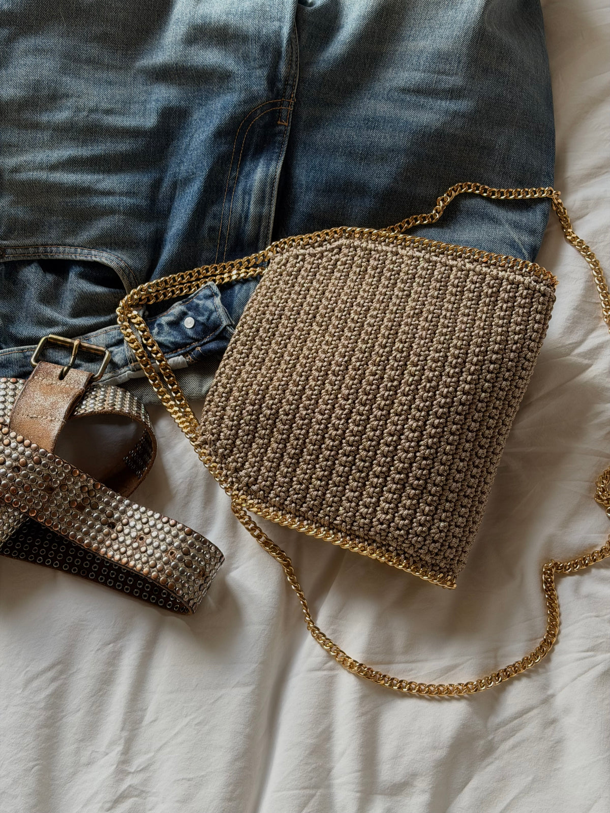 STAR bag standard// nocciola lurex