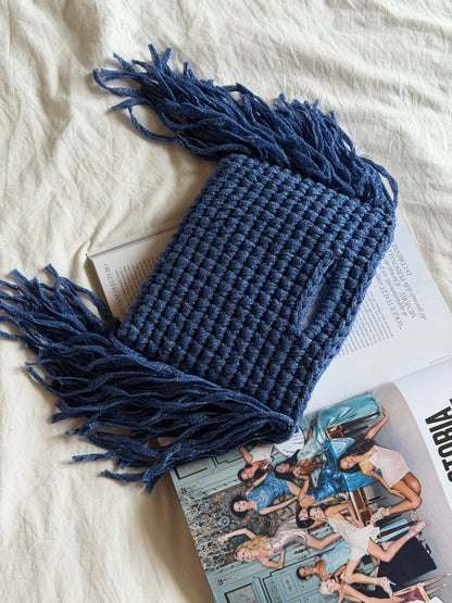 MINOU bag standard// cobalto lurex con frange