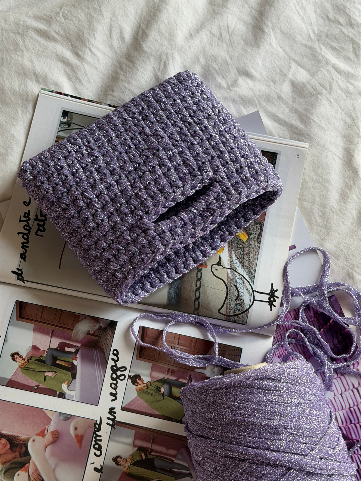 MINOU bag standard// lilla lurex