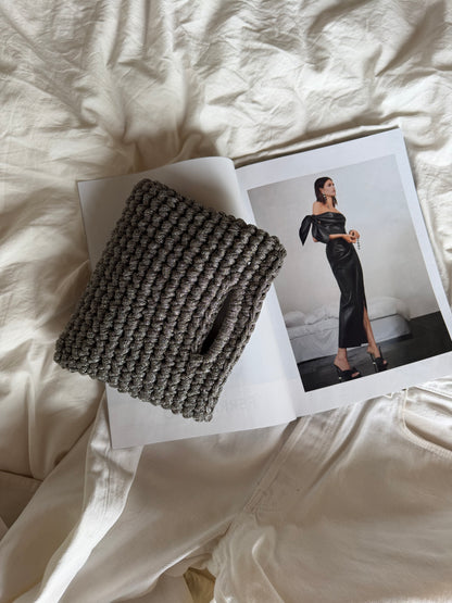 MINOU bag standard// grigia chiara lurex