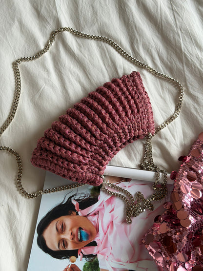 BONBON bag mini// rosa lurex